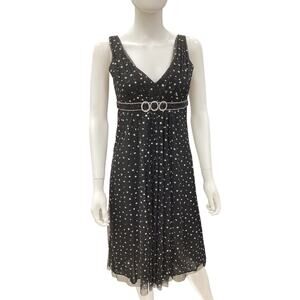 Kalinka New York Bergdorf Goodman Dress Women’s Size 8 Mesh Overlay With Shimmer